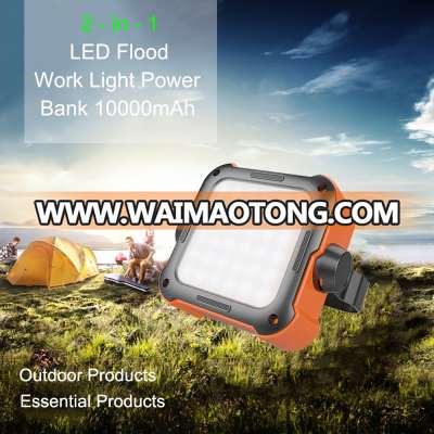 2 IN 1 Flood Work Light Power Bank 10000mAh for Outdoor Working